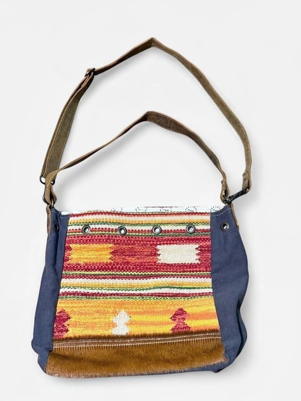 Mypa Bag Woven Crossbody Bag in Multicolor